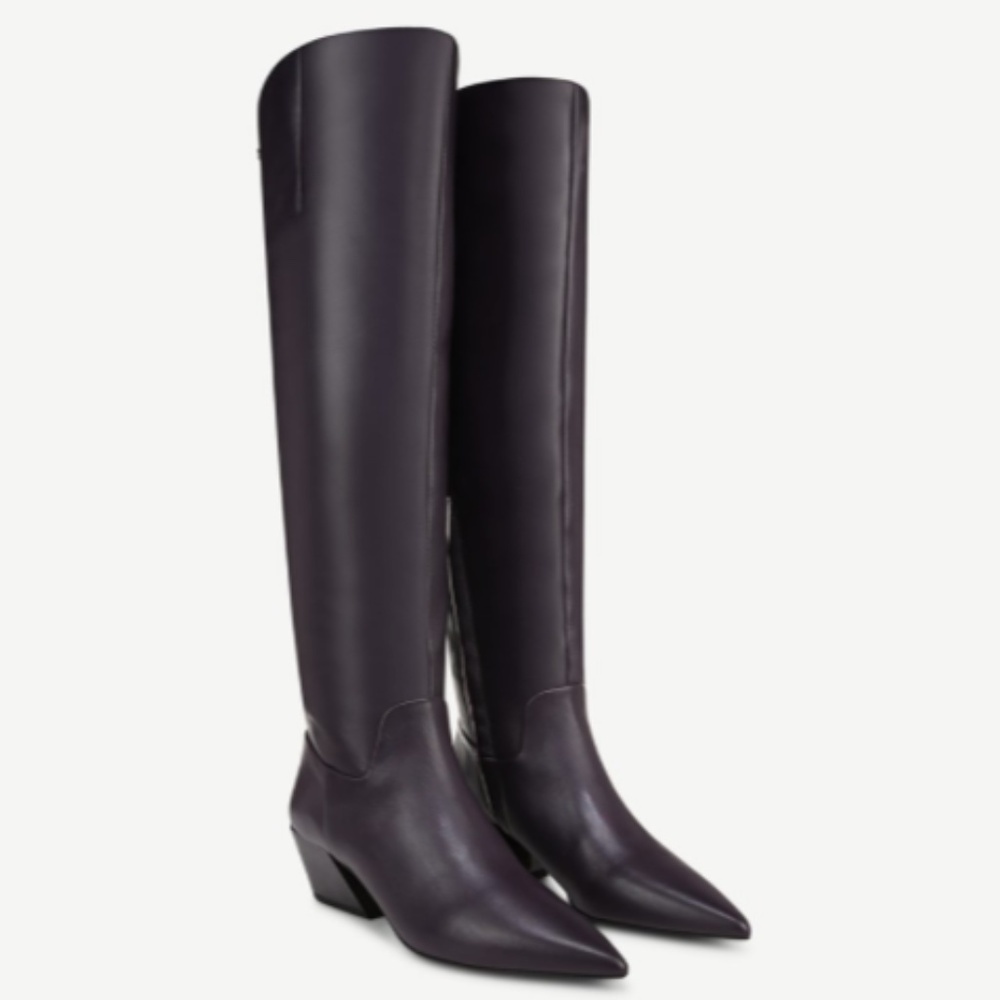 Franco Sarto Gwyn Knee High Boot In Eggplant Purple Leather